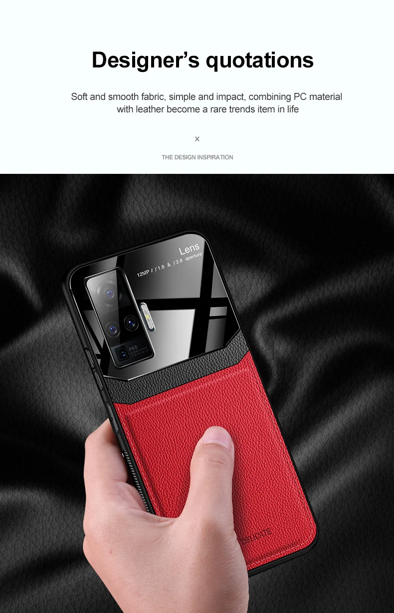 XUANYAO Phone Cases For VIVO X50 X30 X27 X23 Case Slim Hard Leather Cover For VIVO X21 X23 X27 X30 X50 Pro Case Cover Soft Edge (4)