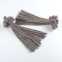 

AHVAST Grey Dreadlocks Extensions With Human Hair Handmade Locs 20 Strands Per Bundle