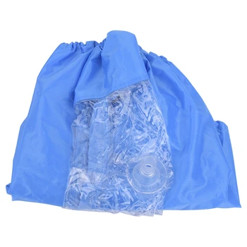 

Wall Mounted Air Conditioner Cleaning Protective Dust Tool Washing Cover Waterproof Protector Blue Color Tightening belt