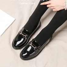 Leather Shoes Women's 2021 New European and American Fashion Triangular Standard Thick Bottom Elastic Sleeve Women's Boots