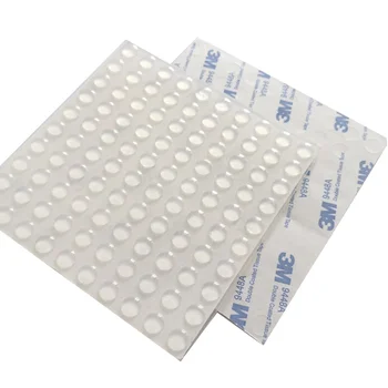 

100 Pcs 8 x 3 mm Self Adhesive Round Silicone Rubber Bumpers Soft Transparent Black Anti Slip shock absorber Feet Pads Damper