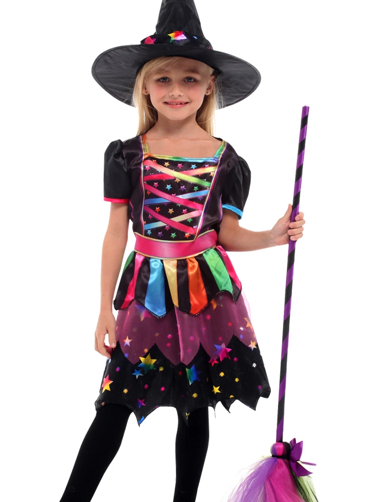 

Dress female Halloween costume Fantasy Girl Halloween costume Cosplay witch dress kids clothes witch