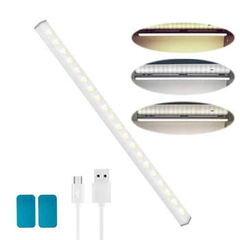 

BORUiT 40 LED Under Cabinet Light USB Rechargeable Cupboard Wardrobe Bed Lights Dimmable Wireless Night Light For Closet Stairs