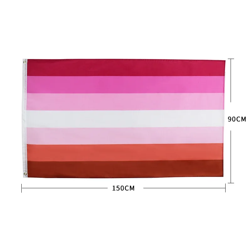 Большой флаг «ПРАЙД» баннер Радуга LQBTQ Би креативный Полиэстер Прямоугольник геев пансексуал - Цвет: Lesbian Flag