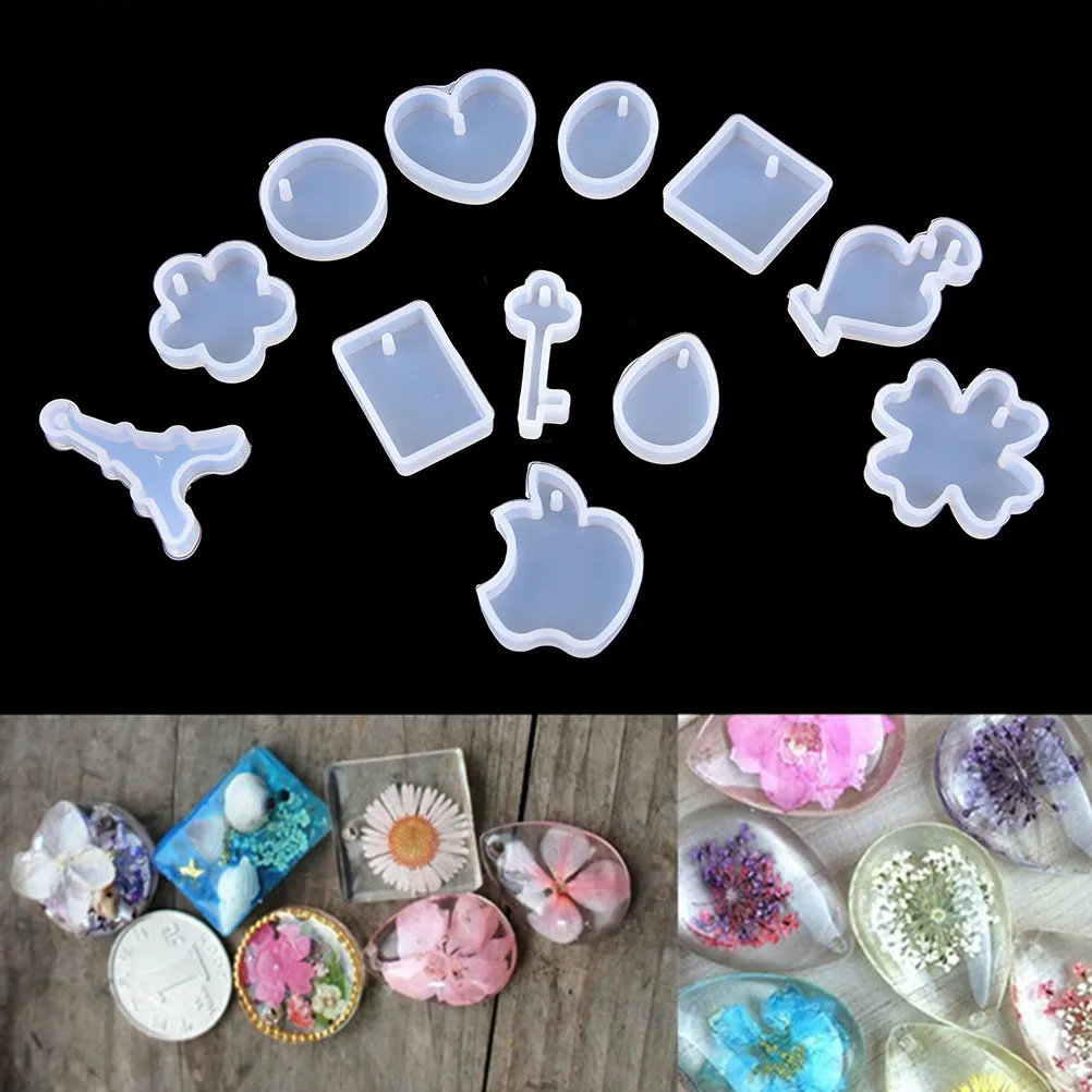 1/5/12Pc Resin Silicone Mold DIY Geometric Triangle Mirror Craft Epoxy Resin For Jewelry Making Necklace Pendant Decorative Cake