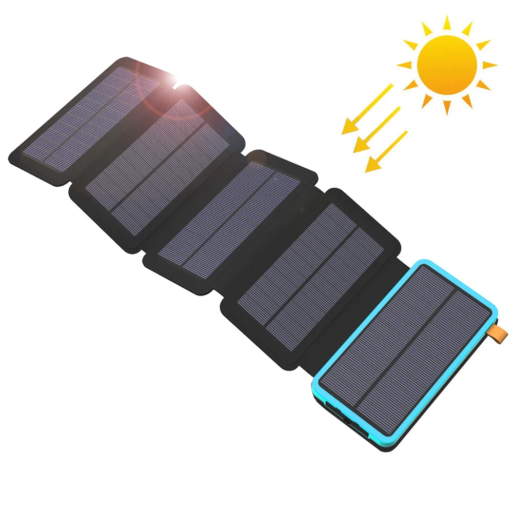 20000mAh Солнечная энергия Банк реальные зарядное устройство на солнечной батарее