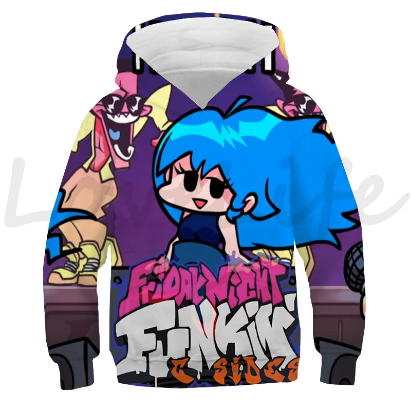 thumbnail image 1 of Nueva sudadera con capucha con estampado 3D Friday Night Funkin para niños, ropa para niños, sudadera de moda para niños, ropa de calle, juego de anime, camisetas de gran tamaño, 1 of 5