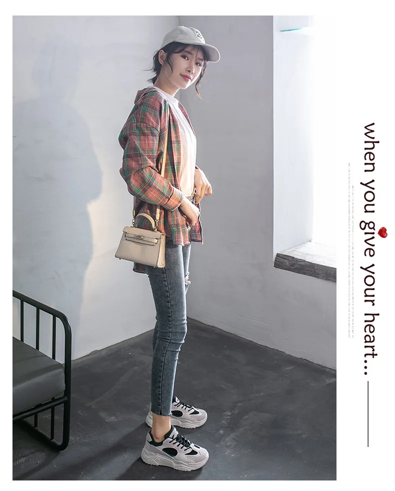 Autumn Sneakers Women's Thick Bottom Spring Round Toe Breathing Casual Female Fashion Vulcanize Shoes Chunky Platform Sports PU