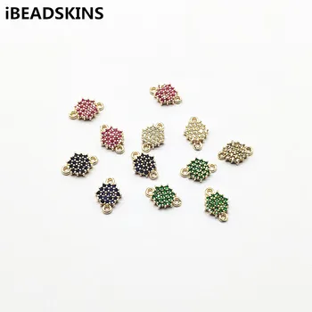 

New arrival! 11x8mm 50pcs Cubic Zirconia Hexagon Connectors for Earrings parts/hand Made Earrings make/ Jewelry Findings DIY