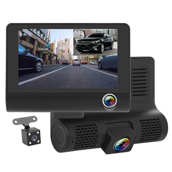 

Dual Lens Dash Cam 4 inch Display Dashboard Camera with Rear View Camera Video Recorder Auto Registrator Dvrs Dash Cam