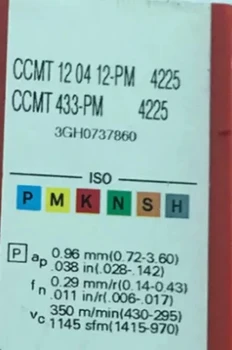 

10PCS CARBIDE INSERT CCMT 120412-PM 4225