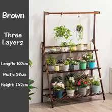 Suporte para plantas de madeira de bambu, 3 camadas, 50/70/100cm, estante de flores, jardim, para áreas internas e externas, varanda, prateleira de exposição