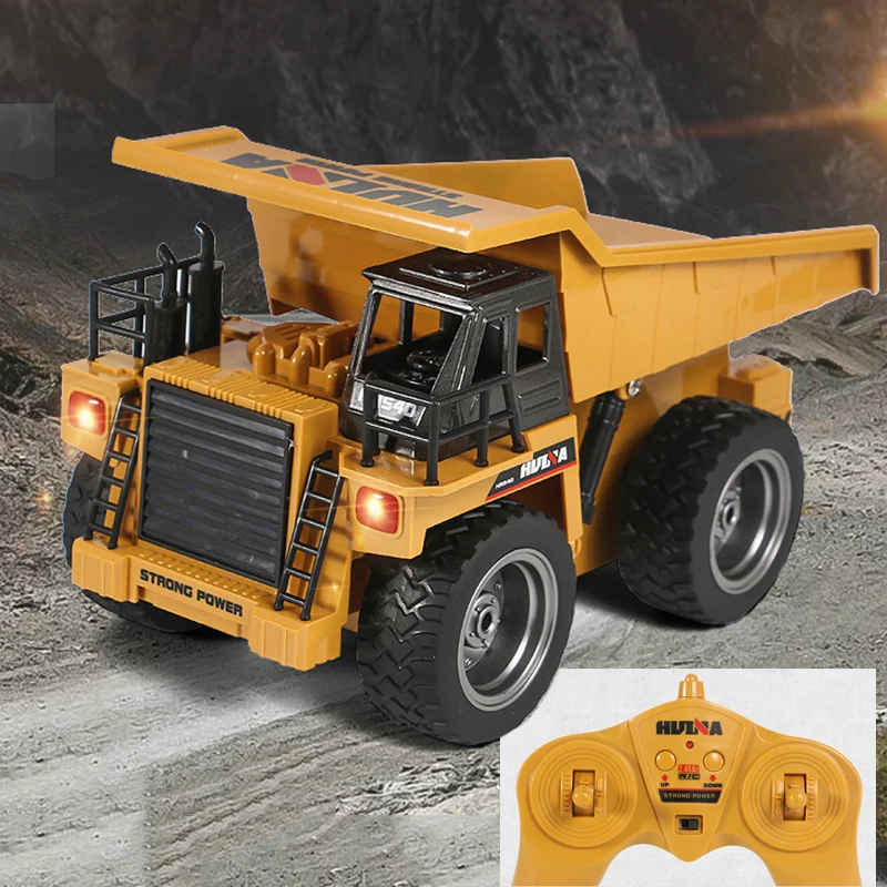 Huina 2 4 GHZ 10-канальная игрушка RC Truck Dumper Опрокидывающая тележка с пультом