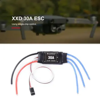 XXD 30A 2-4S ESC Brushless Motor Speed Controller RC BEC ESC 450 V2 Helicopter Boat for FPV F450 Mini Drone Accessory 1pcs ztw mantis 6a 12a 35a bec esc electronic speed control for rc models airplane helicopter