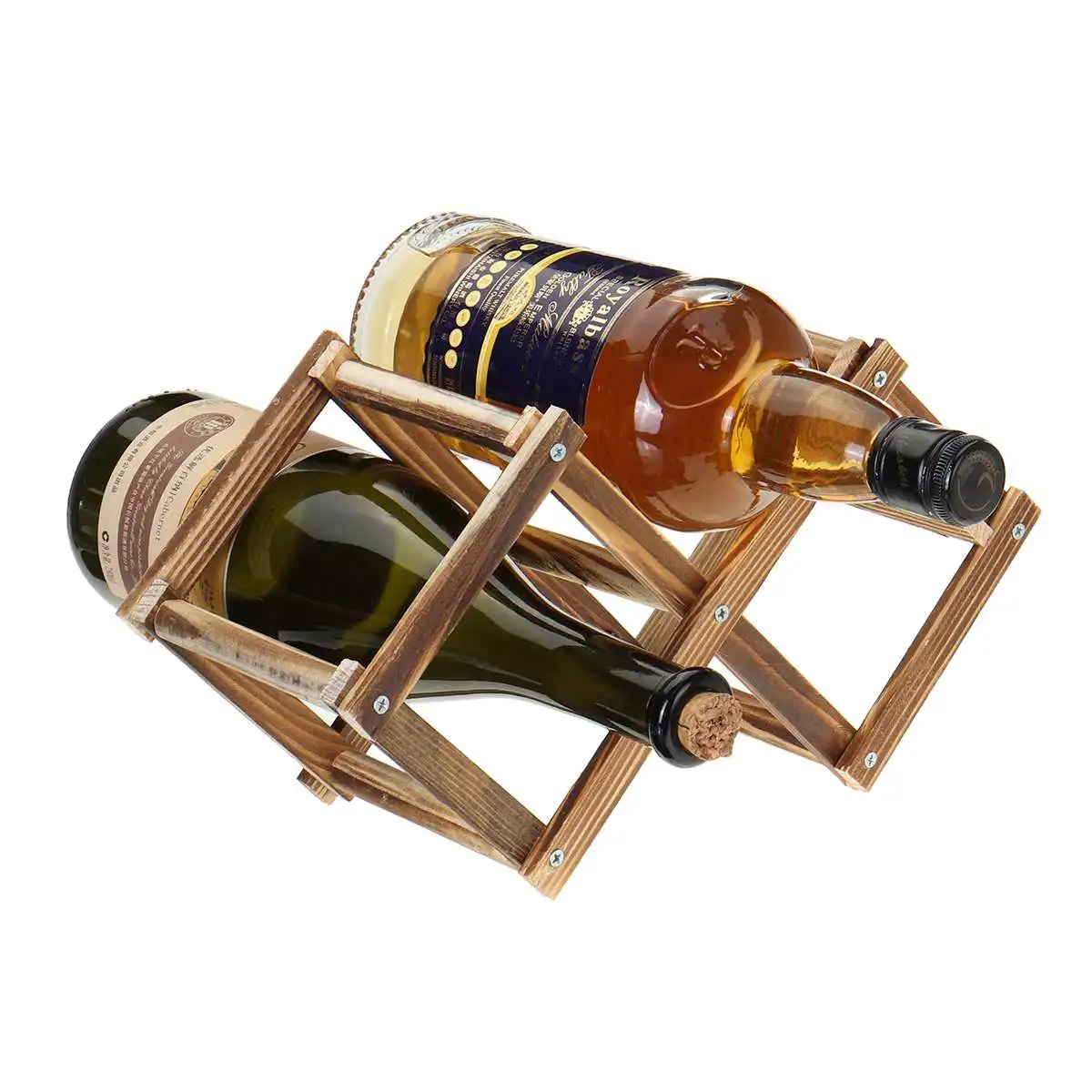 for 3 bottles Складные деревянные стеллажи Creatives держатели для винных бутылок красное вино дисплей стеллаж для хранения для гостиной декоративный шкаф - Цвет: for 3 bottles