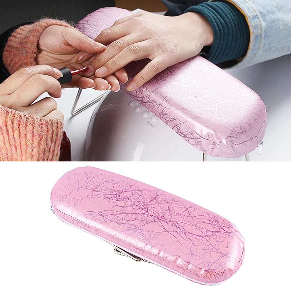 Monika Nails Pink Leather Nail Art Arm Rest Cushion Pillow With Stainless  Steel Stand Wrist Hand Arm Holder Pad Manicure Tool - AliExpress