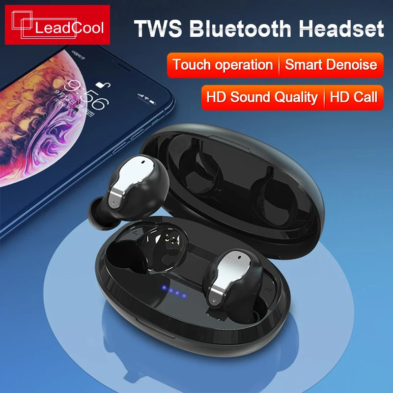 Беспроводные наушники Bluetooth 5 0 спортивные вкладыши с 9D звуком умные HD сенсорным