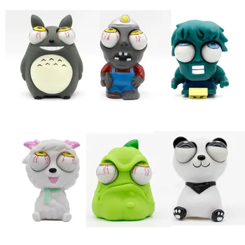 

6 Styles Funny Cartoon Animal Small Squeeze Antistress Toy Pop Out Eyes Doll Stress Relief Venting Joking Decompression Toys