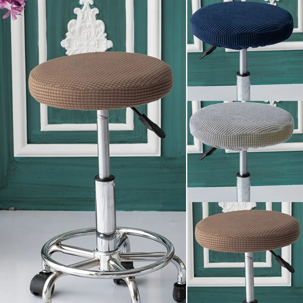 Чехол для кресла для дома мебель и DIY барный стул эластичное сиденье круглый чехол твердый принт для домашнего декора Текстиль
