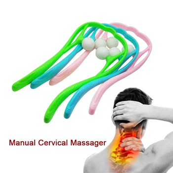 

Relax Neck Massager Healthy Office Unisex green ABS Fashion Woman Relieving Fatigue Beauty Health Cervical Vertebra Massager