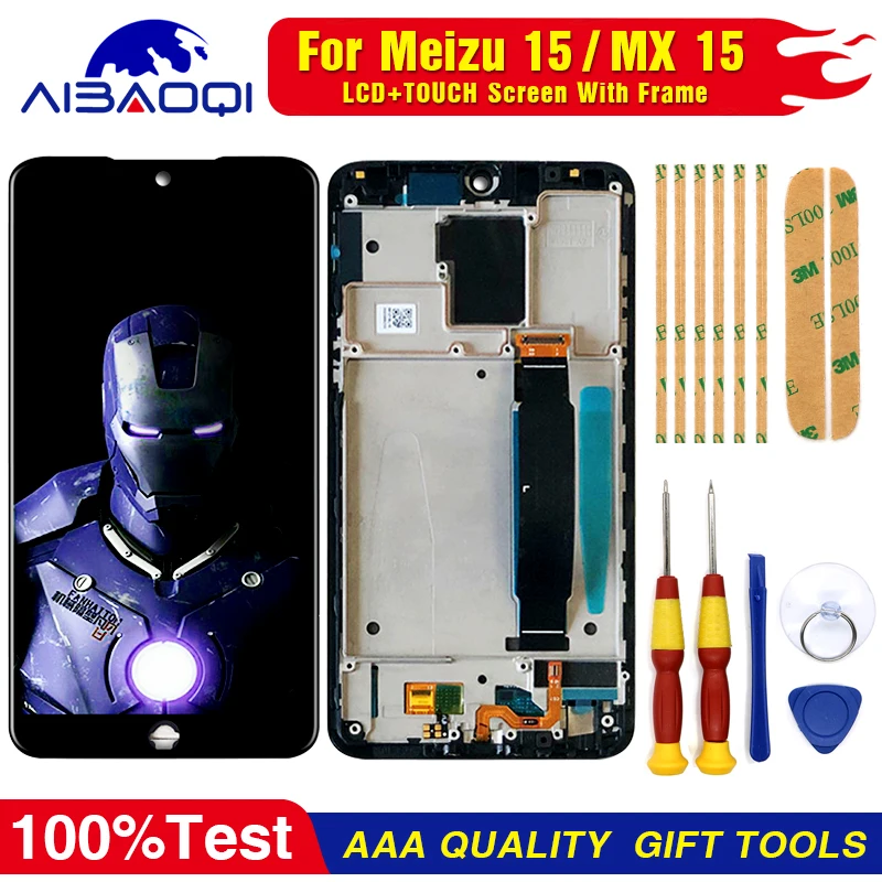 ЖК экран AiBaoQi для MEIZU 15 дигитайзер сенсорного экрана Meizu MX / M881hM881Q AMOLED дисплей с