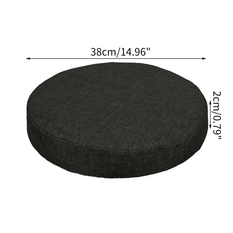 Black 38cm Утолщенная Подушка для стула, удобная подушка для сидения, круглая декоративная подушка для дивана, современный декор для стула - Цвет: Black 38cm