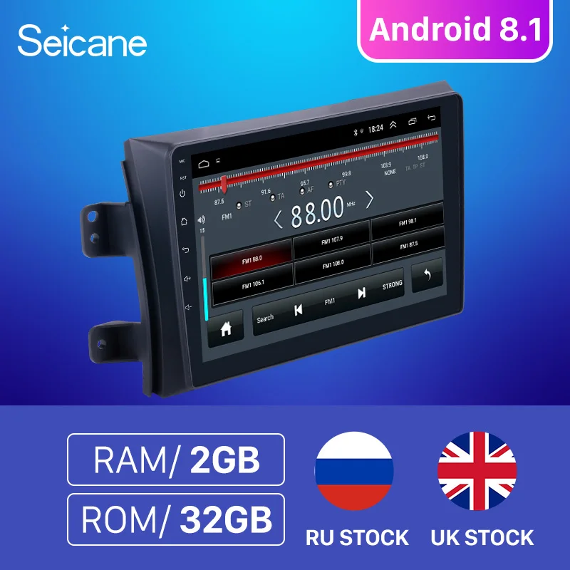 Seicane ram 2GB автомобильное радио для 2006-2012 Suzuki SX4 Android 8,1 9 дюймов 2Din 2.5D экран gps плеер Поддержка тыловой камеры DVR