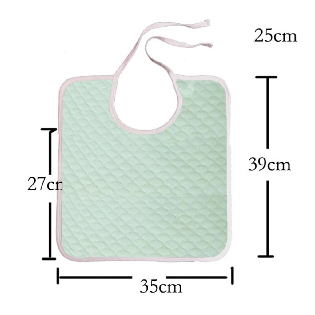 Drool Absorbing Bibs Cotton Meal Eating Bib for Kids Adults Patients Elderly