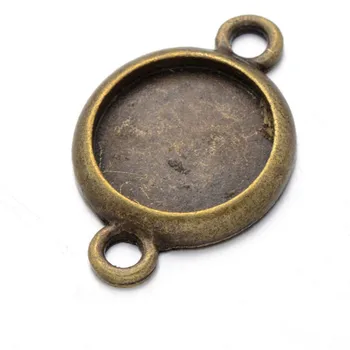 

10pc/bag Jewelry Making Zinc Alloy Time Gemstone Round Bottom Support Bottom Charm Jewelry Accessories Jewelry Making Supplies