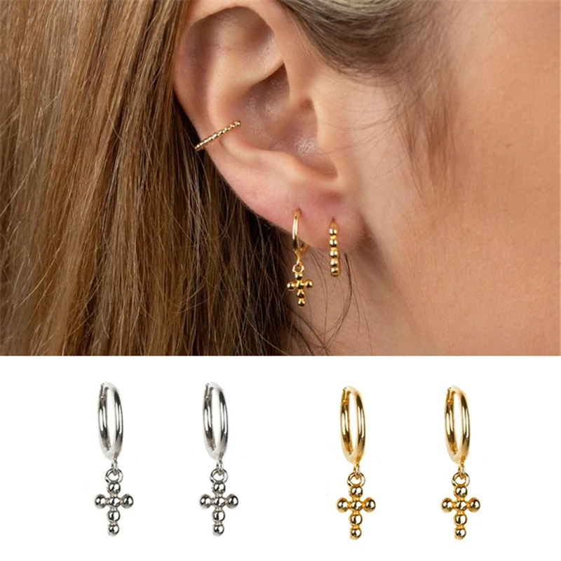 925 пробы, серебряные модные серьги-гвоздики, кольца для ушей, кубический цирконий, серебряные серьги-гвоздики для женщин A30
