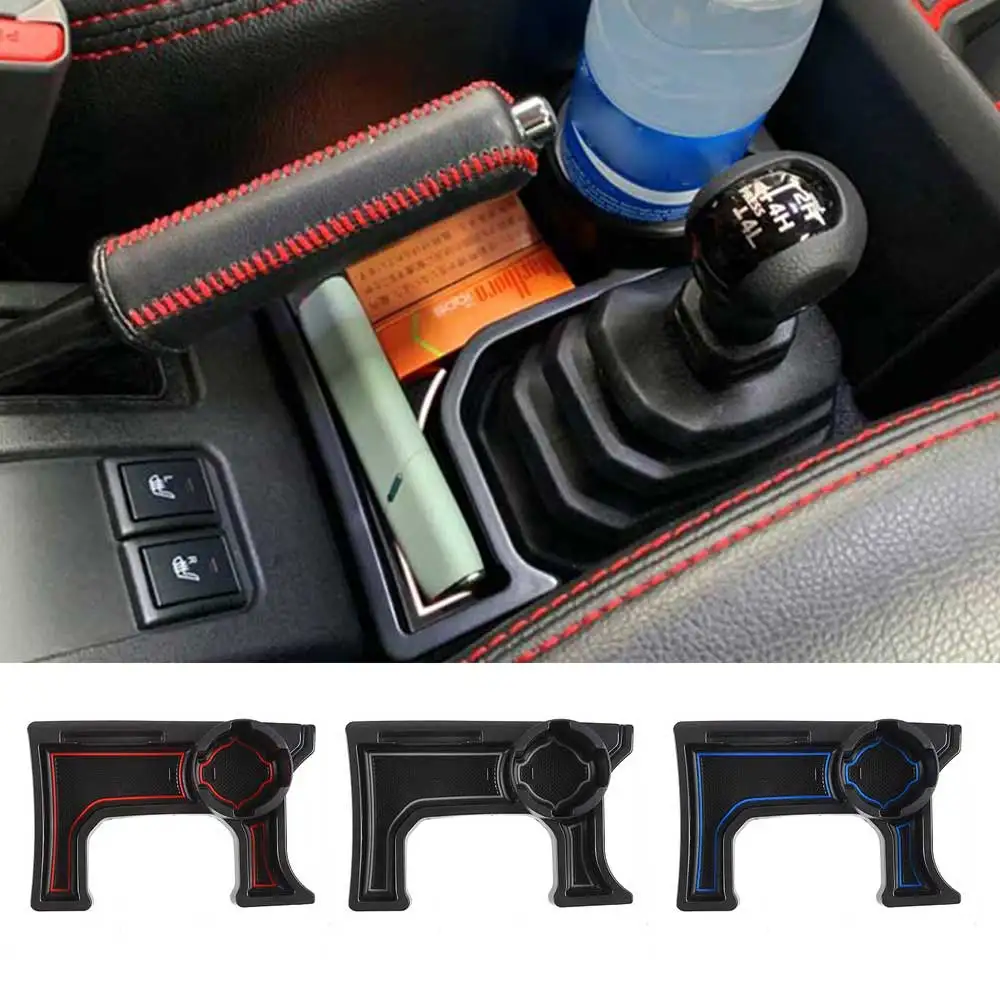 Car Center Console Cup Holder Storage Box For Suzuki Jimny 2018 2019 2020 MT Model Anti-Slip Rubber Mats Car Armrest Organizer