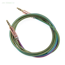 AUX Gradient Color Cable 3 5mm for Car Audio Cable Headphone Extension Code for Phone MP3 Car Headset Speaker 50pcs lot