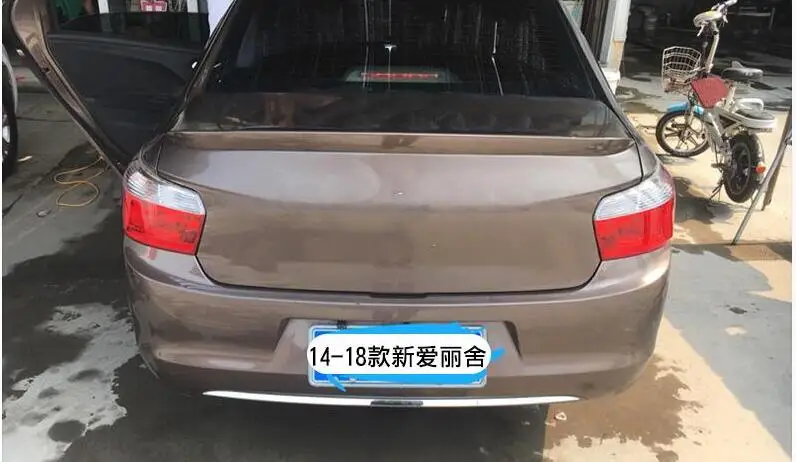Car Styling For Citroen C-Elysee Spoiler 2014 2015 ABS Plastic Rear Trunk Roof Wing Spoiler color