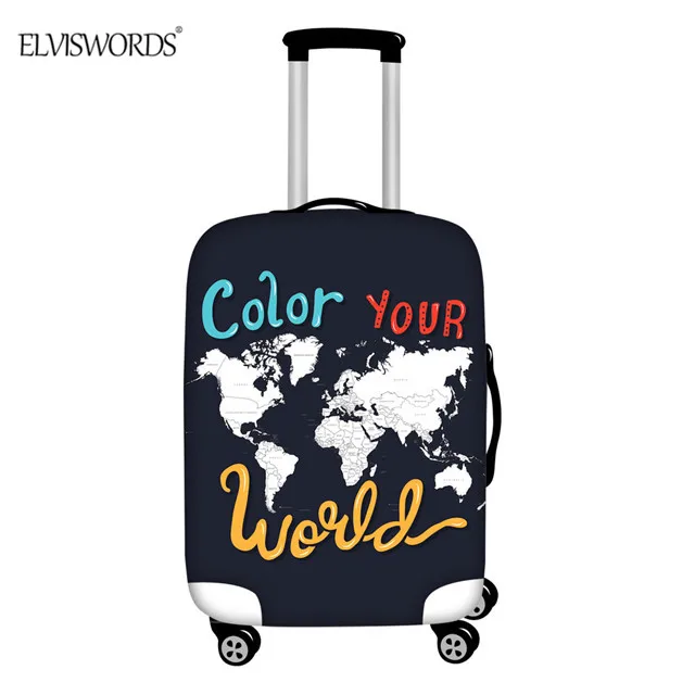 ELVISWORDS Trip Art Печать Tunk чехол Чехлы эластичная защита багажа от грязи крышка аксессуары для путешествий - Цвет: HX056