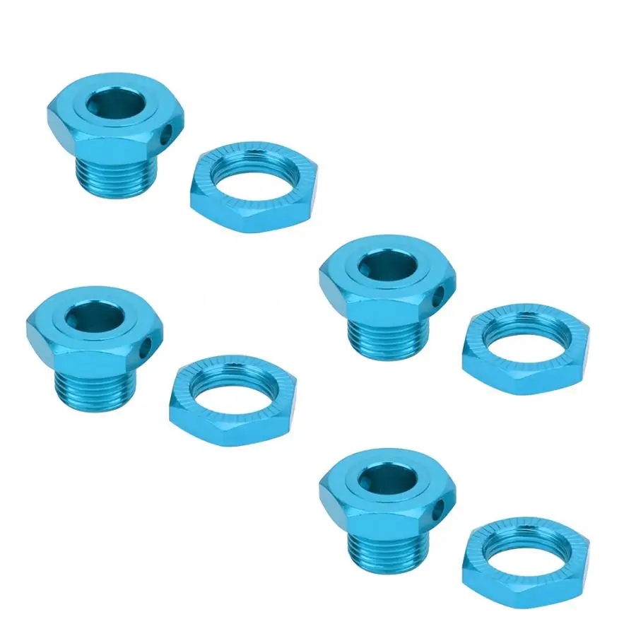4 piezas RC Hex Driver 17 мм aleación de aluminio rueda шестигранный acoplador accesorio Kit para HSP 1/8 crawler Co|Детали и
