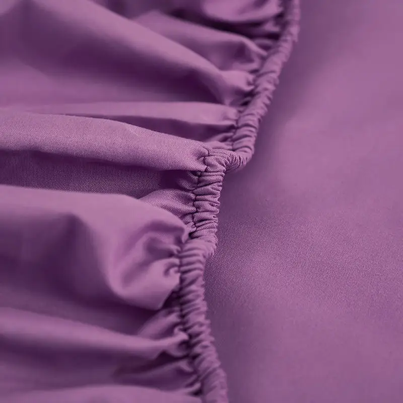 Bonenjoy 1pc Purple Bed Sheet Queen Size funda nordica cama 135 Fitted Sheet King Sheet on Elastic 180x200(without pillowcase 4