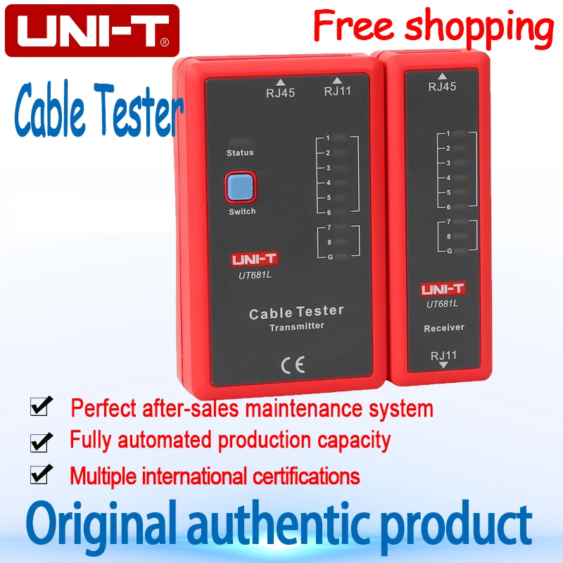 UNI T UT681L Тестер кабеля HDMI LAN Автоматическая сеть светодиодный тестер Ethernet телефон