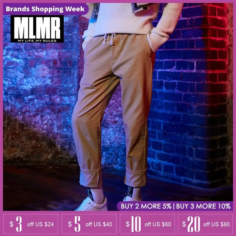 MLMR Spring Summer New Men Pants Elasticized Waistband with Drawstring Corduroy Pants Men Trousers Streetwear |218314546 MLMR Spring Summer New Men Pants Elasticized Waistband with Drawstring Corduroy Pants Men Trousers Streetwear |218314546