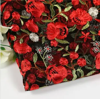 

lace Fabric Colored water soluble lace embroidery fabric autumn new women's fashion dress wedding dress patchwork