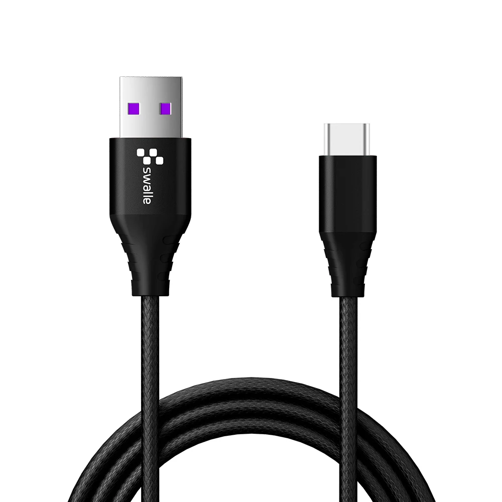 Swalle 1,2 м USB кабель для быстрой зарядки usb type C кабель магнитное зарядное устройство для зарядки данных Micro USB кабель для мобильного телефона USB шнур - Цвет: Black for Type C