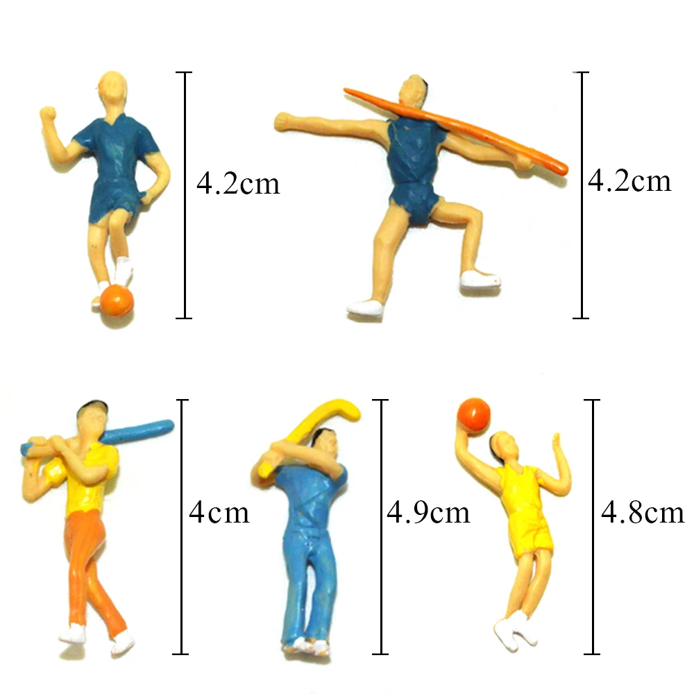 

3.5cm 1:50 scale model sporting figure for garden playing landscape architecture train layout