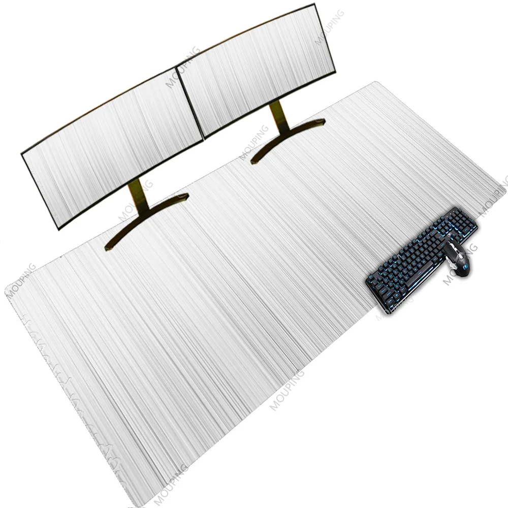White Desk Mat 1200x600 Mouse Pad Aesthetic Giant Mousepad Company