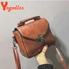 Yogodlns Vintage Leather Female Top-handle Bags Small Women Shoulder Bag Crossbody Messenger Bag Casual Handbags ► Photo 2/6