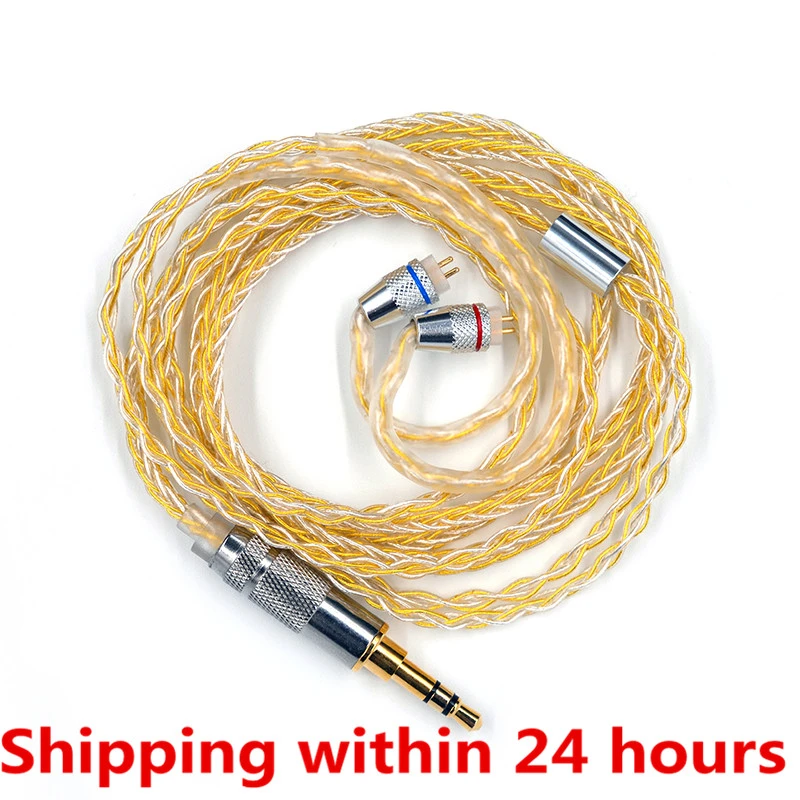 Kz Earphones Gold Silver Mixed Plated Upgrade Cable Headphone Wire For Zs10 Pro Zsn As10 As06 Zst Es4 Zsn Pro Ba10 Es4 Zsx C12 Earphones Headphones Aliexpress