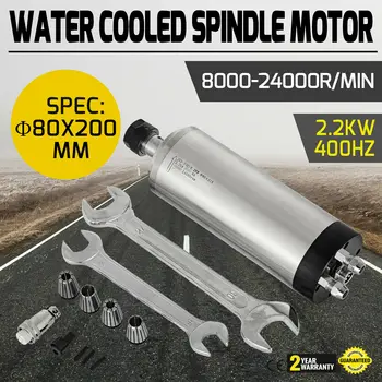 

Free shipping US limited edition promotion 2,2kw Wasserkühlung Spindelmotor Mill Grind ER20 Spindle Motor Water Cooled