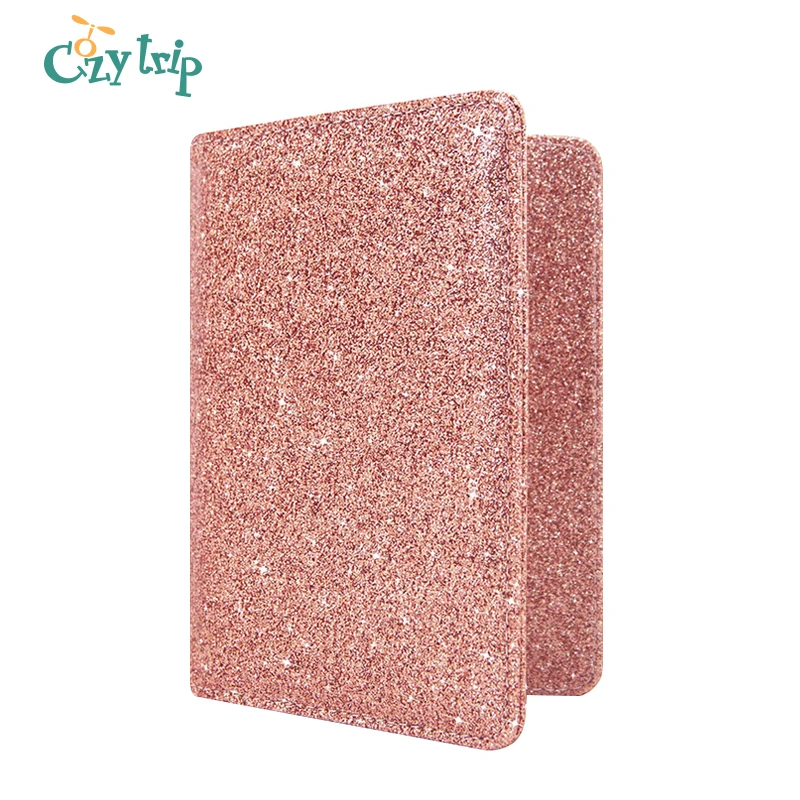 

Shine PU Leather Passport Holder RFID Blocking Wallet ID Card Case Passport Cover for Travel