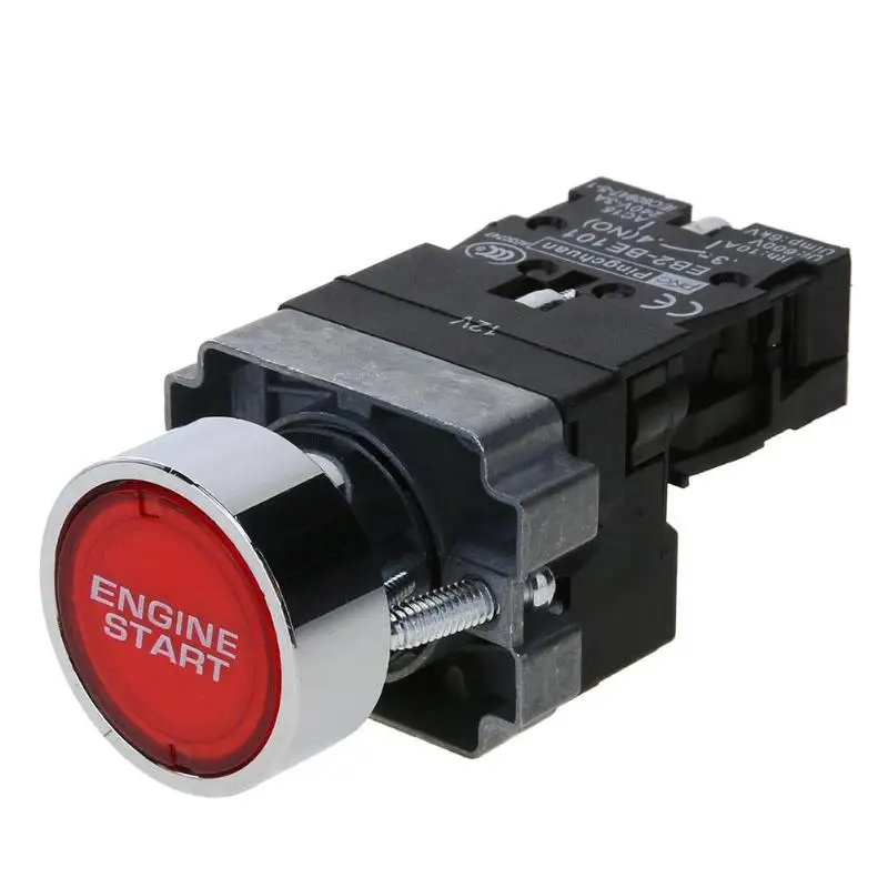 

12V 10A LED Car Engine Power Start Ignition Starter Push Button Switch High Quality Ignition Switch Panel Engine Start Push