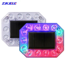 7 Colors LED Solar Indicator Warning Light Ambulance Police Auto Strobe Wireless Installation Car Vehicle Alarm Lamp Flashing