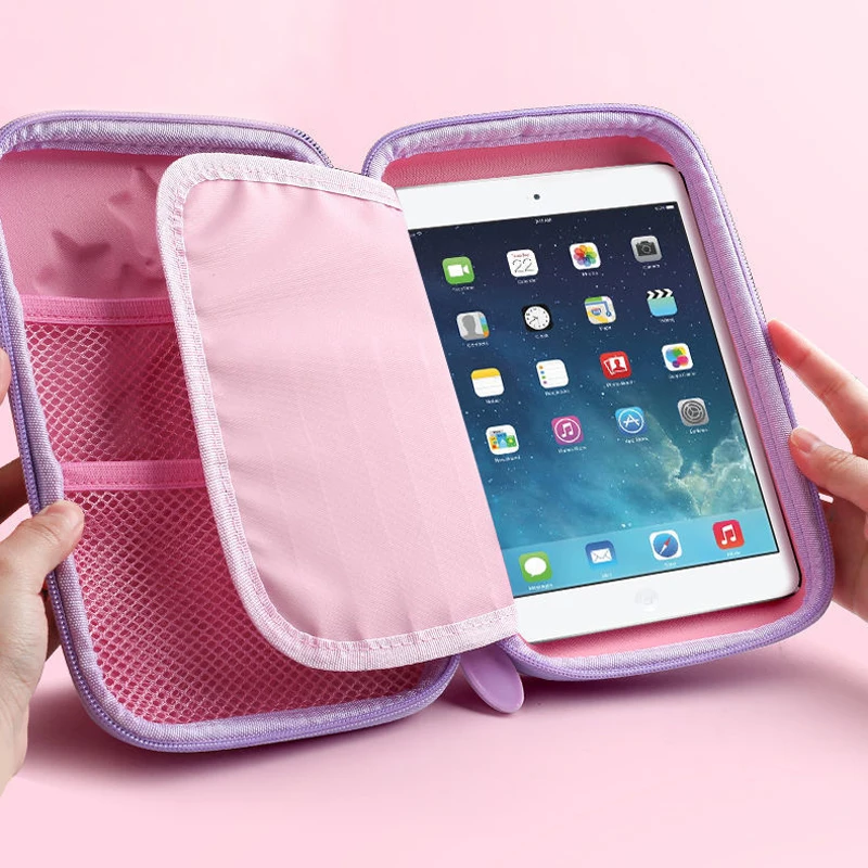 Lovely Pink Unicorn Cartoon 3D Pencil Case Storage Box Pen Bag for School Student Kawaii Girl Pouch Eraser Holder Stationer