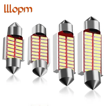 

4pcs High Quality 31mm 36mm 39mm 41mm C5W C10W 4014 LED CANBUS Car Festoon Lights Auto Interior Dome Lamp Reading Bulb White 12V